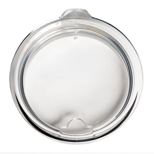 A see-through lid for a 30 ounce tumbler.