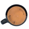 The bottom of the Dark Side Chocolate Truffle hand thrown mug. It is stamped with Lucasfilm and Deneen Pottery.